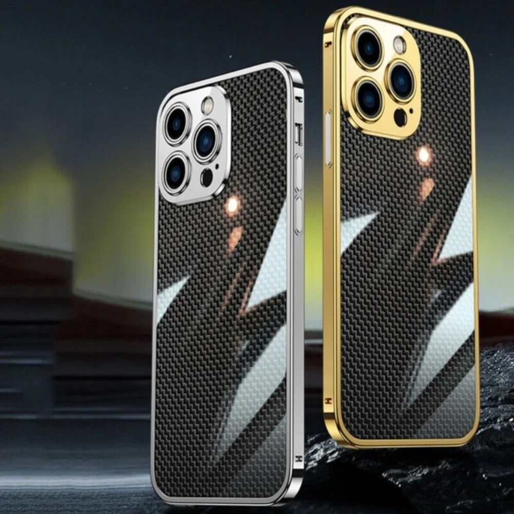 iPhone 13 Pro Max Metal Carbon Fiber Case